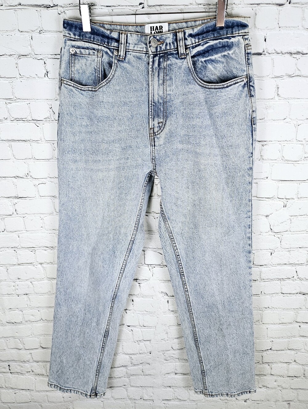 HARLOW | high rise straight leg light wash denim jeans